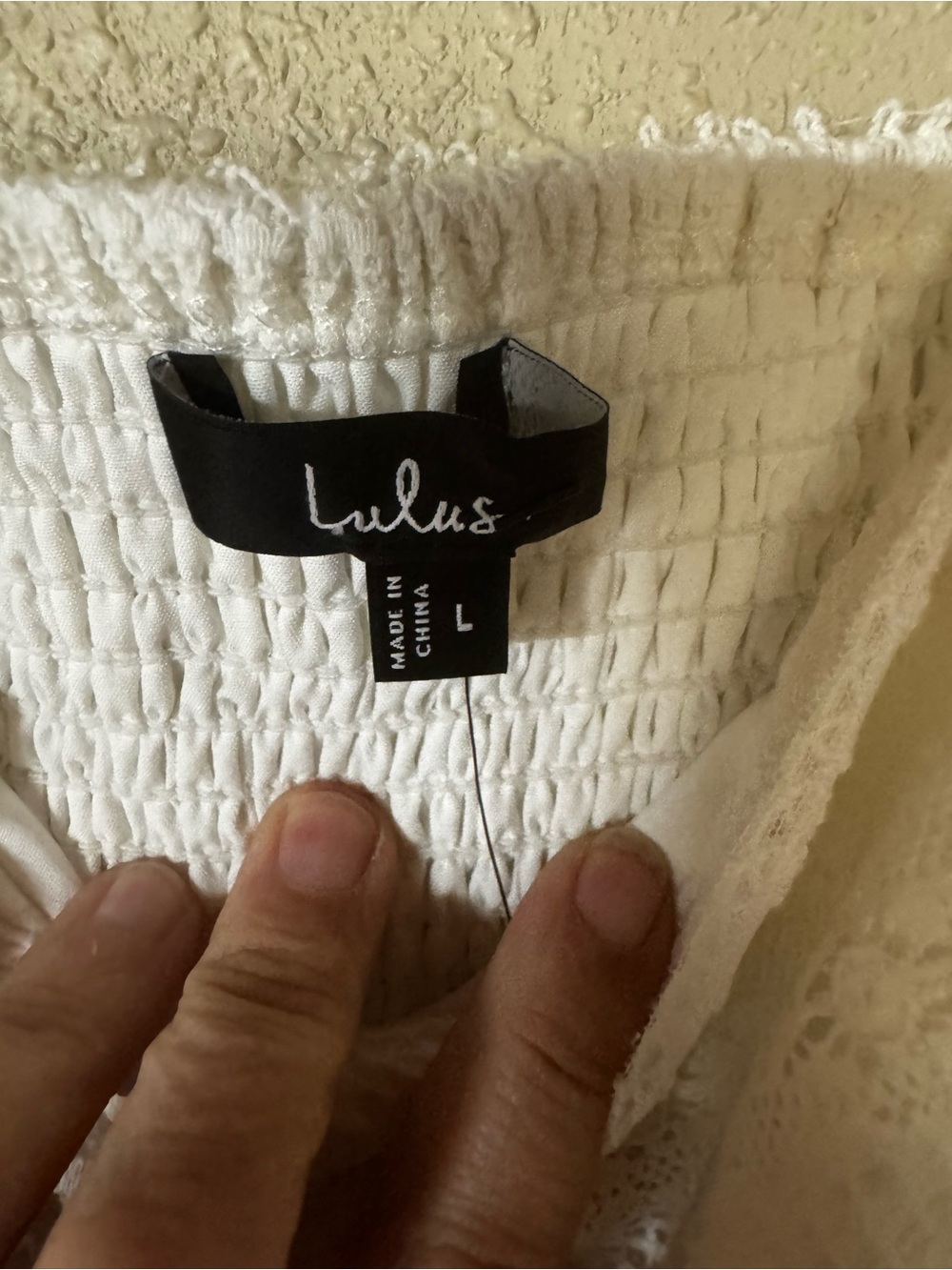 Lulu's White Smocked Tiered Midi Dress - Picture 6 of 7